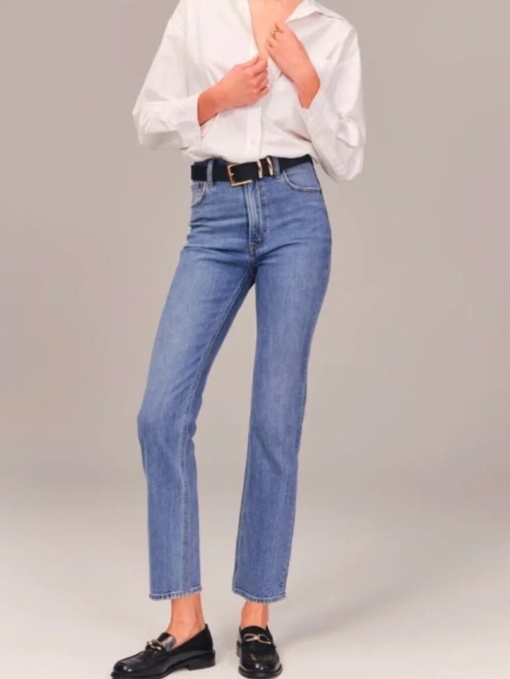 Abercrombie Ultra High Rise Straight Ankle Jeans - Size 26/2